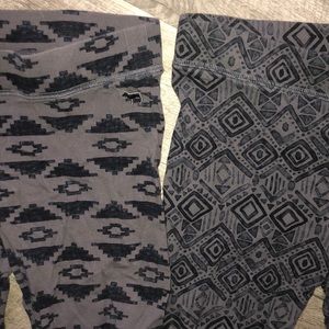 Two pairs of tribal PINK leggings